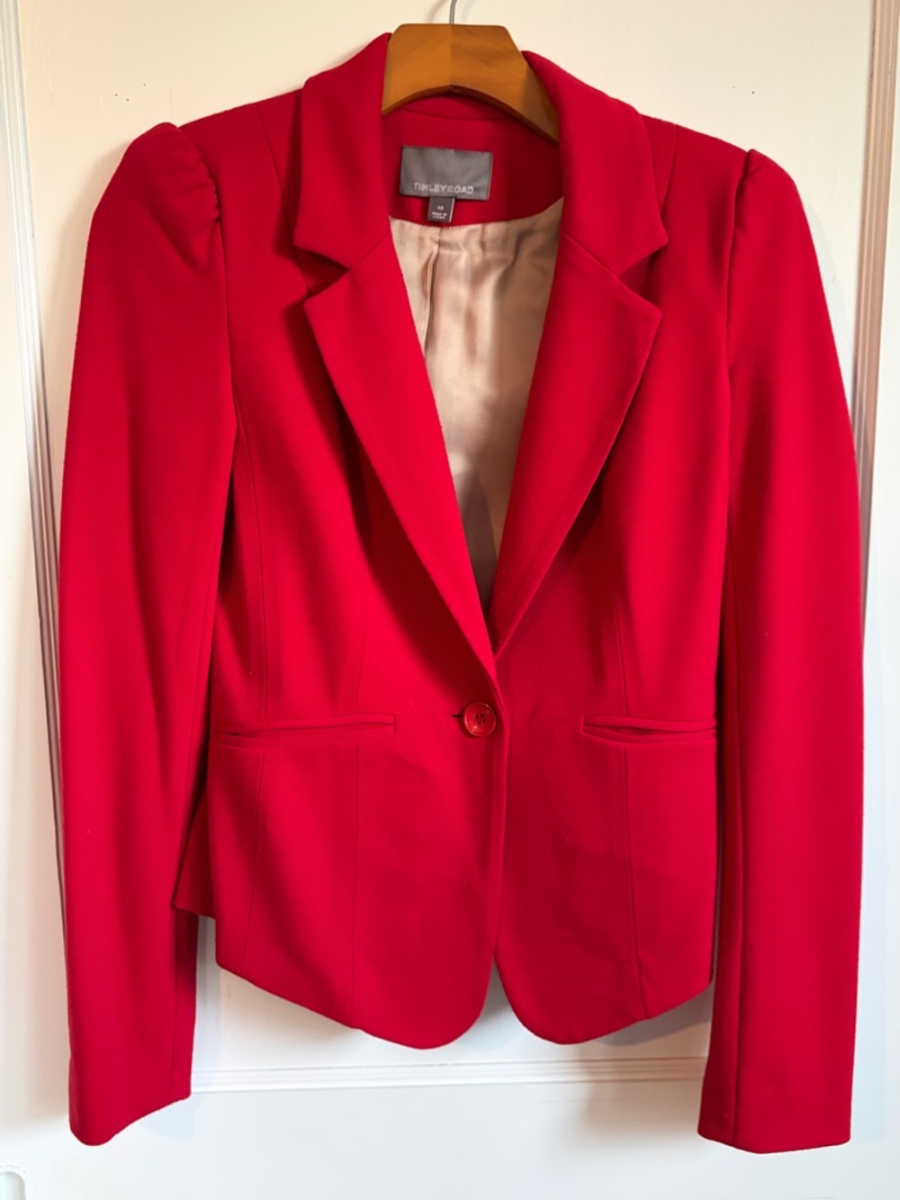 Tinley Road Red Single-Button Notch Lapel Blazer